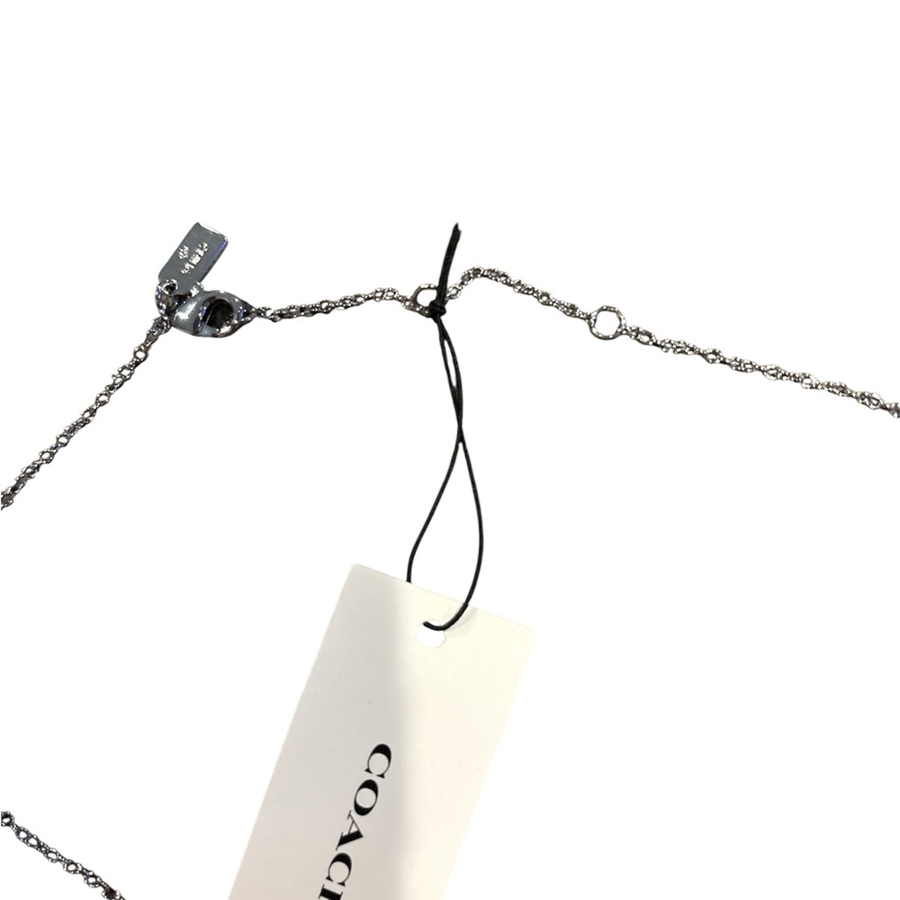 Coach Silver Heart Pendant Necklace and Coach Pouch - Picture 6 of 8